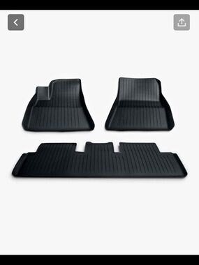 Tesla Black 3-Piece Floor Liner Set